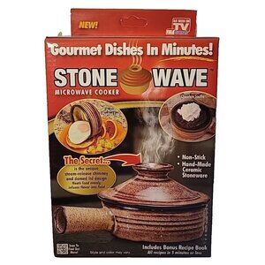 TeleBrands Stone Wave Microwave Cooker Brown